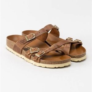 franca leather birkenstock sandals